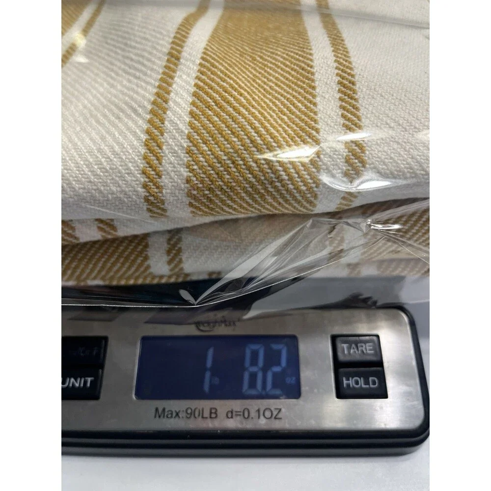 Pottery Barn Yellowish Brown & White Striped 24” Square Pillow Covers